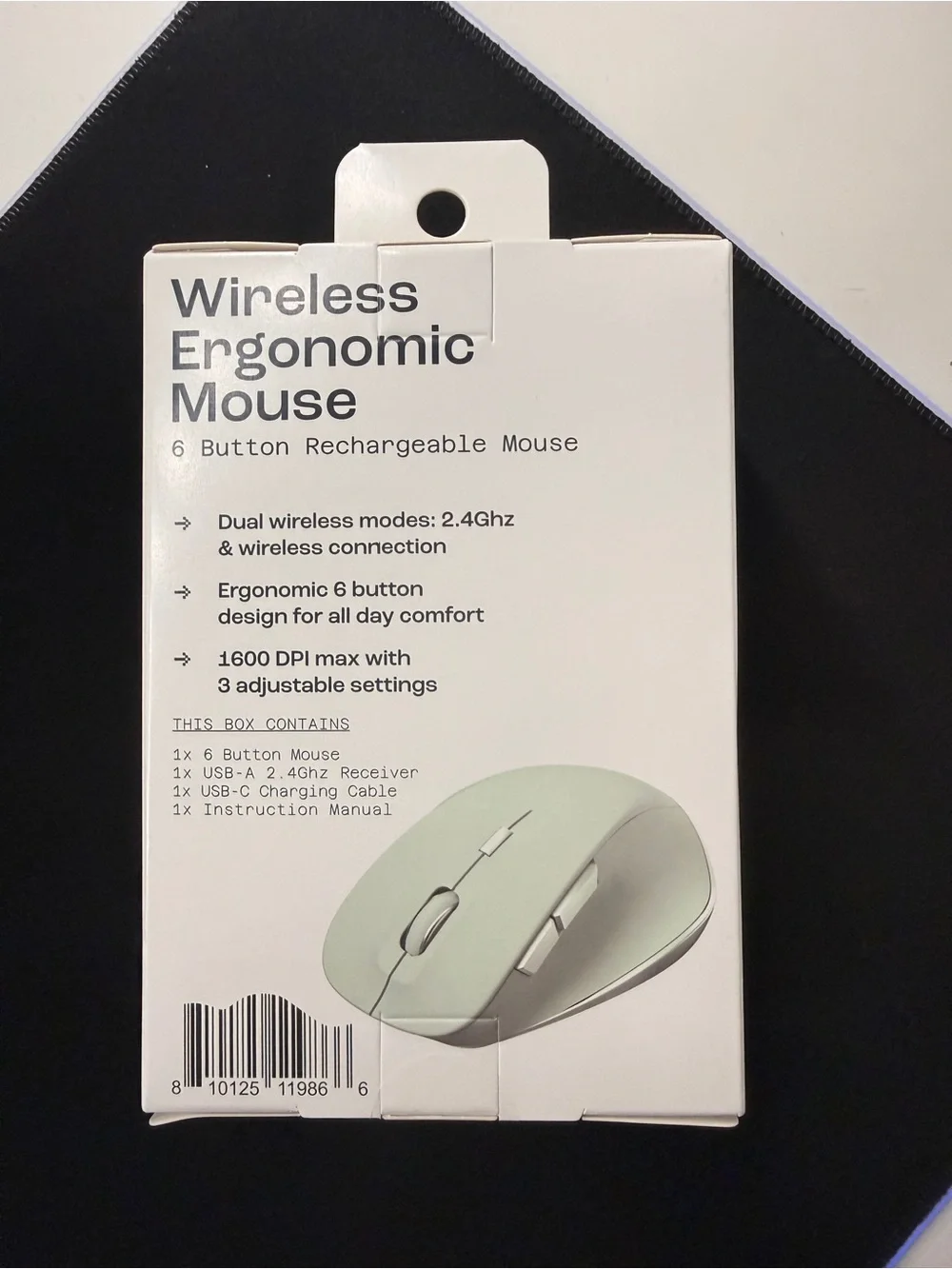 NORTH Wireless Ergonomic Mouse 6 Button Rechargeable Sage Green OS Unisex